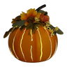 Metal Pumpkin with LED Candle -