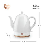 Noelle™ grey ceramic electric tea kettle by pinky up®