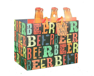 Heavyweight 6-pack Gift Bag - Beer Beer Beer Beer