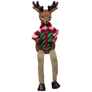 Reindeer Shelfsitter Holding Present