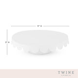 White metal cake stand