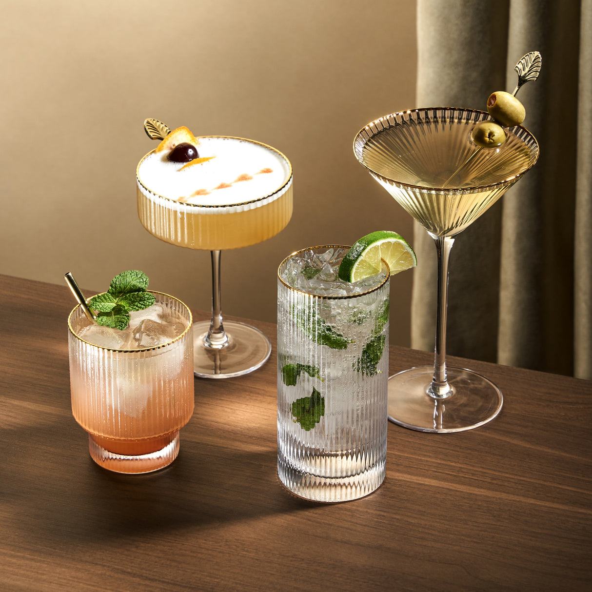 Meridian crystal highball glasses viski®
