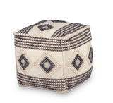 Dalia Square Handwoven Woolen Pouf