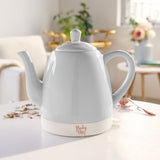 Noelle™ grey ceramic electric tea kettle by pinky up®