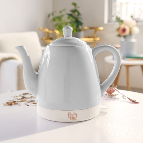 Noelle™ grey ceramic electric tea kettle by pinky up®
