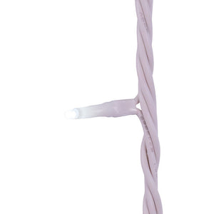 Jingle Bright 100 LED Light Set - Cool White - White Wire