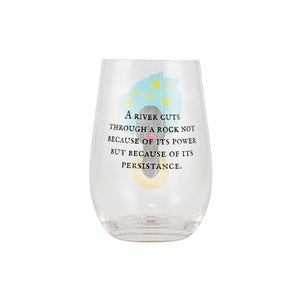 River Cuts Stemless Wine Glass