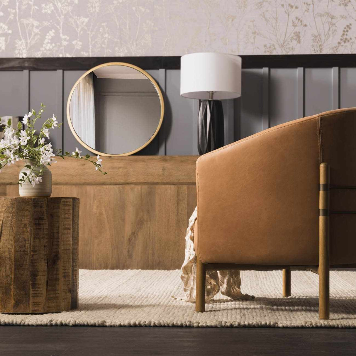 Clarke Beige Textured Wool Rug