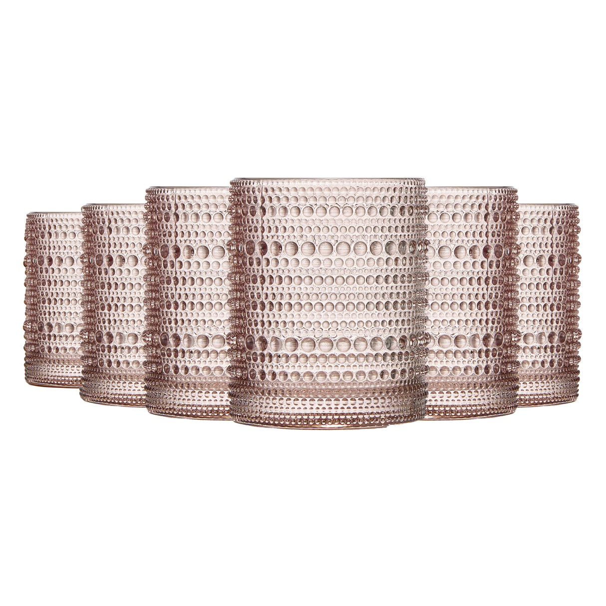 Tonal Hobnail Lowball Glassware, Set of 6