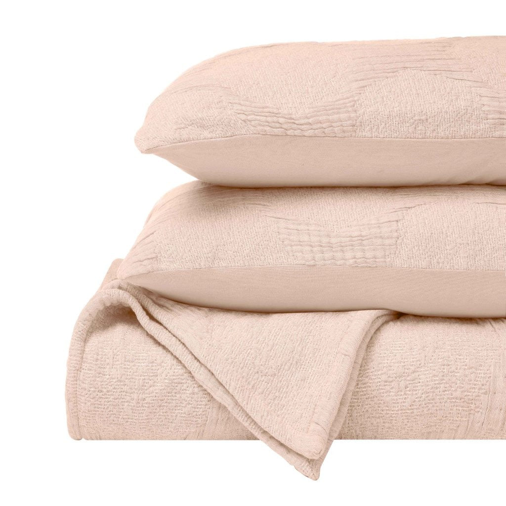 Tanta Cotton Medium Weight Textured Modern Circles Woven Coverlet - Coverlet by Superior Brand