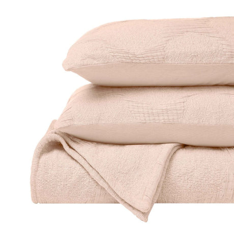 Tanta Cotton Medium Weight Textured Modern Circles Woven Coverlet - Coverlet by Superior Brand