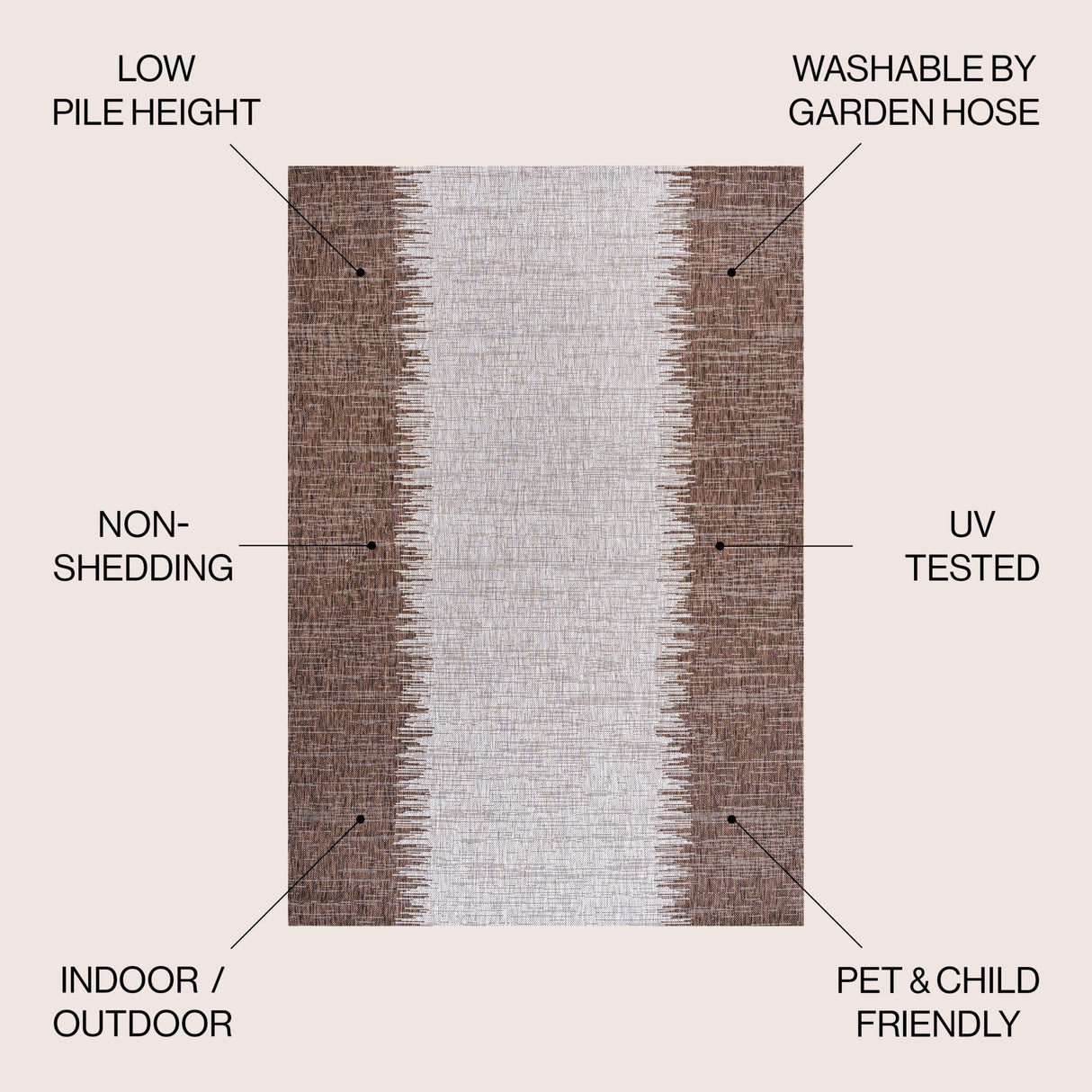 Tavira Modern Strie' Indoor/Outdoor Area Rug - Tuesday Morning - Area Rugs