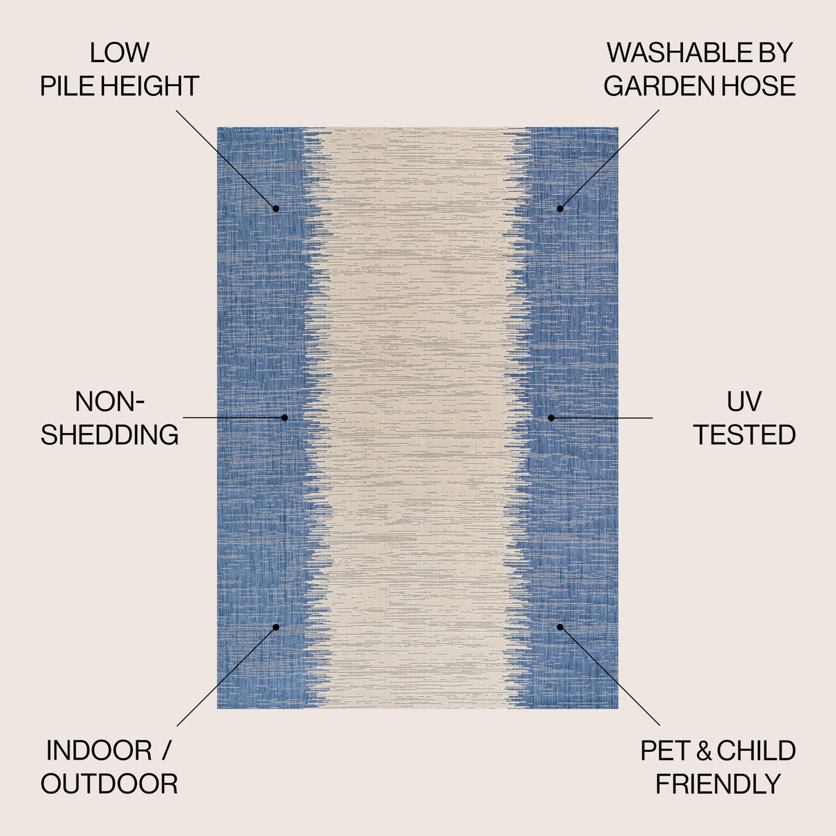 Tavira Modern Strie' Indoor/Outdoor Area Rug - Tuesday Morning - Area Rugs