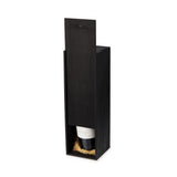 Black 1-bottle wooden wine box by twine living