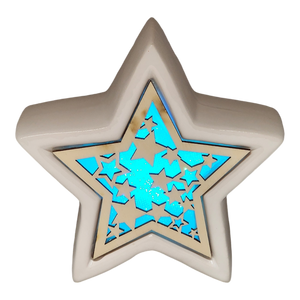 Color Changing Dolomite & Wood Decor - Star