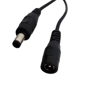 3 foot long DC power plug extension - 5.5mm/2.1mm plug - Black
