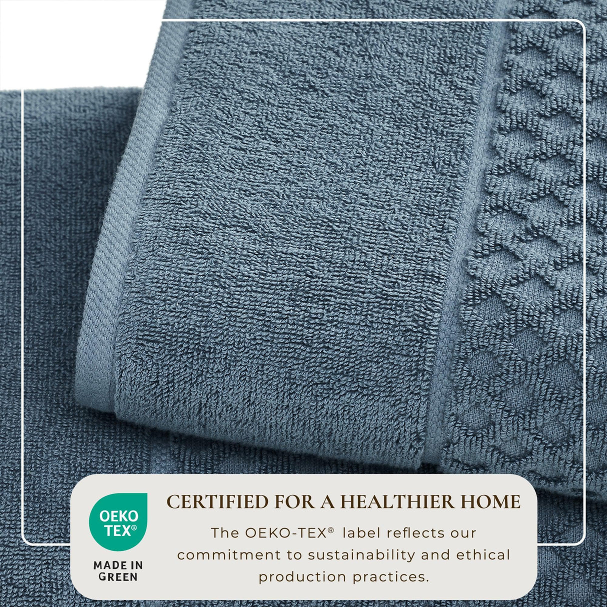 Cotton diamond waffle weave bath towel set - grayson collection