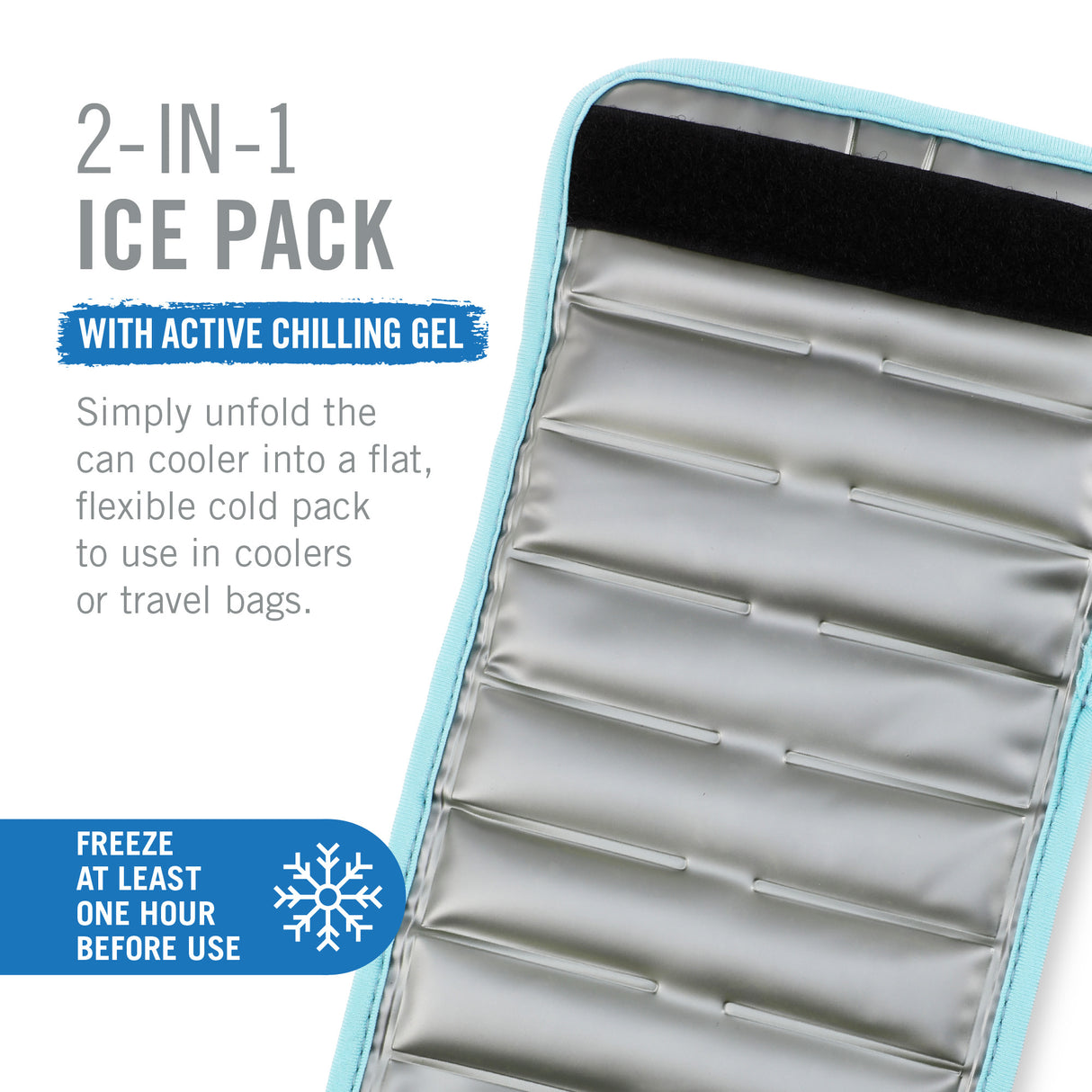 Insta-chill slim can sleeve in blue ice by host®