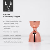 Copper canterbury jigger by viski®