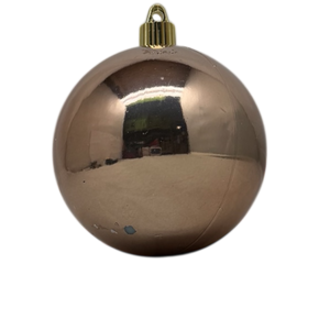 4" (100mm) Commercial Shatterproof Ball Ornament - Champagne - 4 Pack
