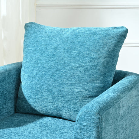 Teal accent chair, boucle chair,barrel chair,fabric armchair club chair - Tuesday Morning - Arm Chairs