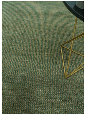 Teal and Brown Modern Contemporary Design Custom Made wool Rug