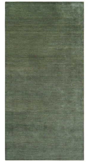 Teal and Brown Modern Contemporary Design Custom Made wool Rug