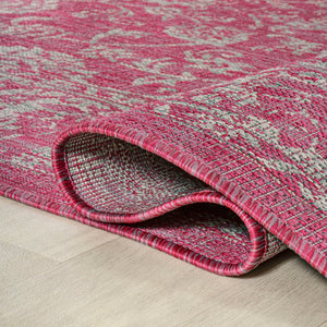 Tela Bohemian Textured Weave Floral Indoor/Outdoor Square Area Rug - Tuesday Morning - Area Rugs