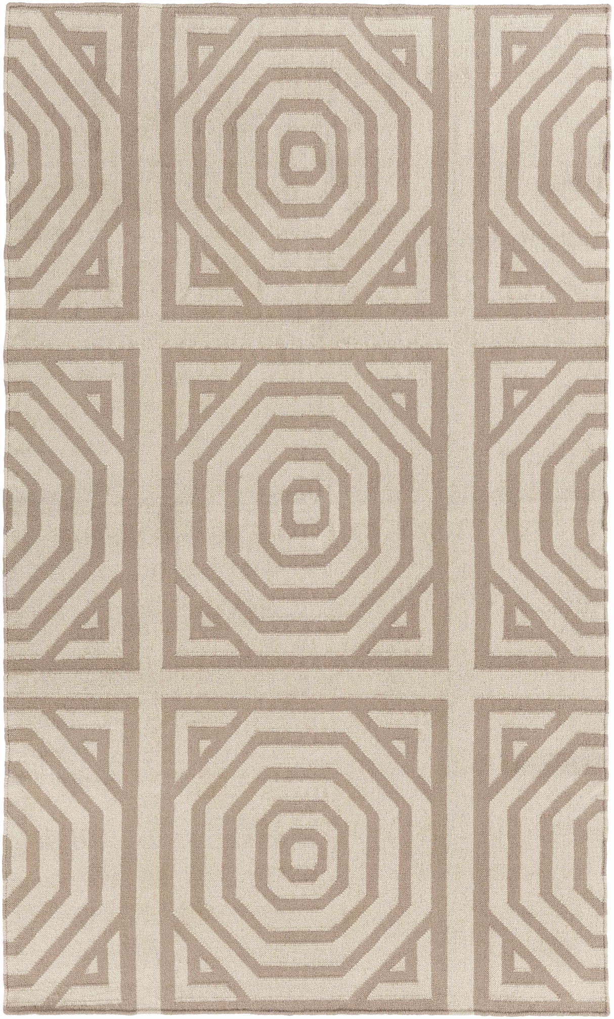 Terlton Ivory Greek Geometric Rug - Clearance