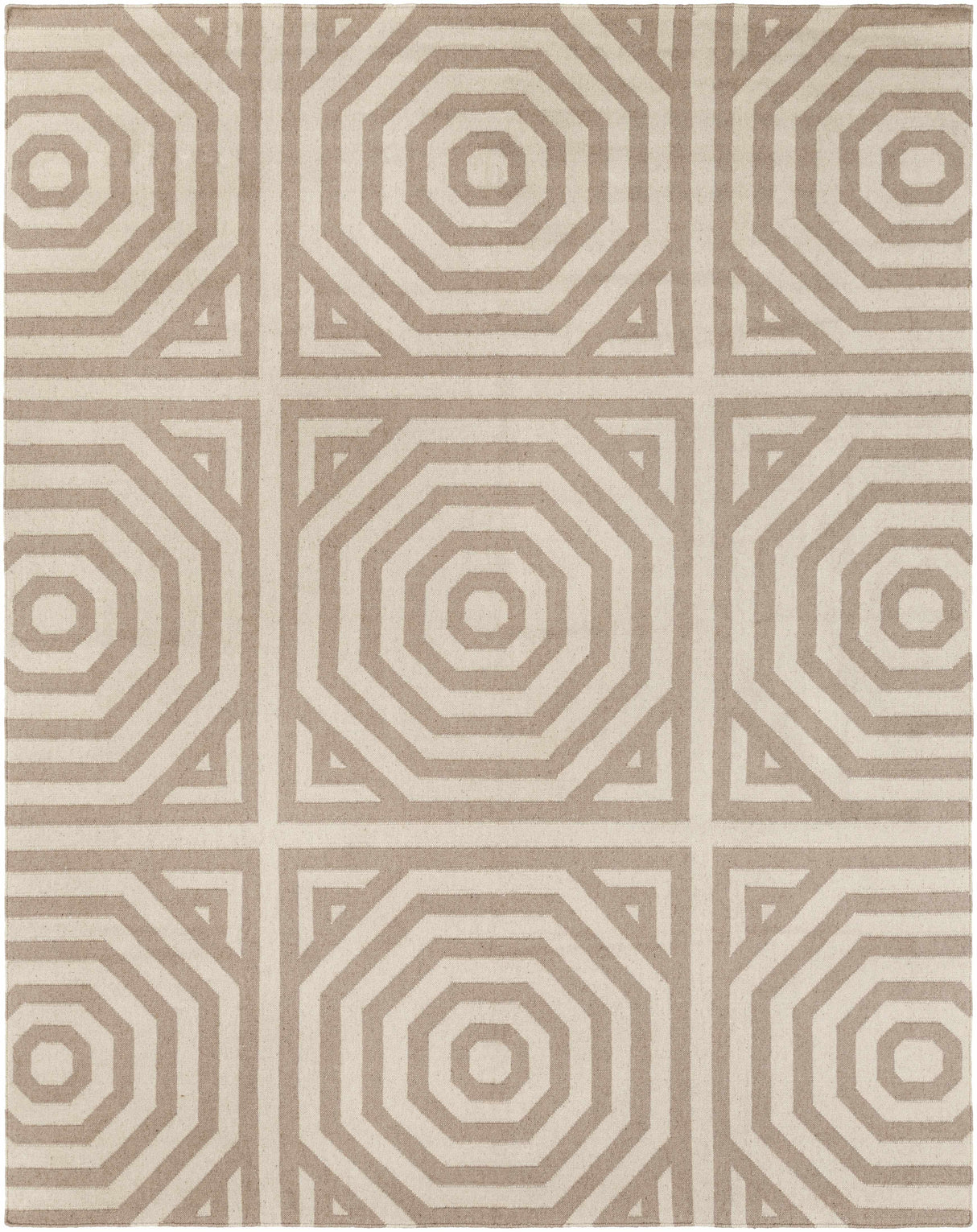 Terlton Ivory Greek Geometric Rug - Clearance