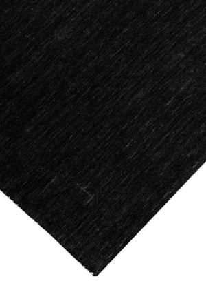 Terrain Hand Loomed Modern Charcoal Solid Design Wool Area Rug
