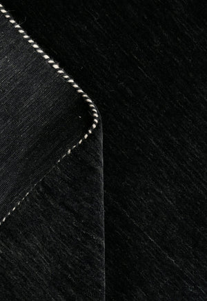 Terrain Hand Loomed Modern Charcoal Solid Design Wool Area Rug