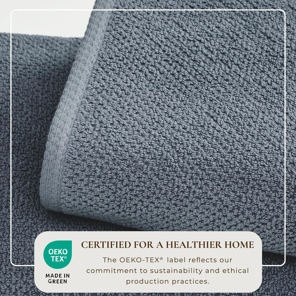 Cotton textured bath towel set - acacia collection