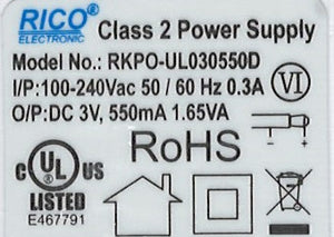 3 Head 3 Volt AC Adapter - White