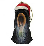 Dog in a Santa Hat Ornament - Shih-Tzu