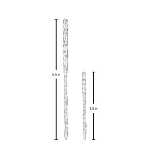 Clear Glass Icicles Ornament Set of 24
