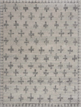 Tigris Swiss Cross Ivory & Gray Area Rug