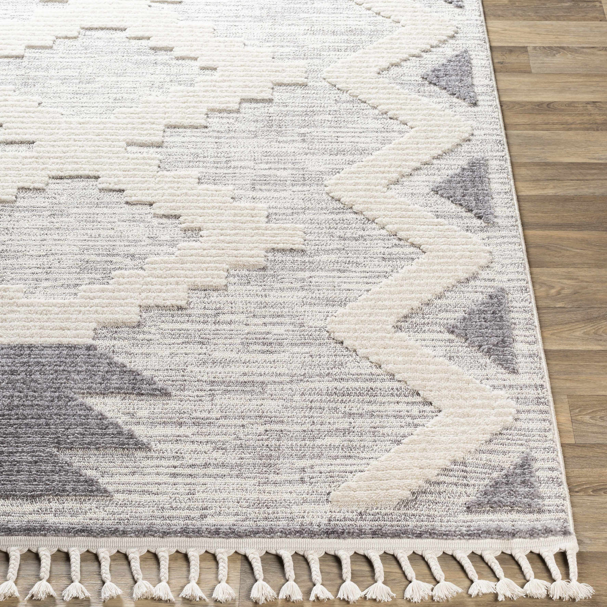 Thornburg High/Low Pile Rug with Tassels - Clearance