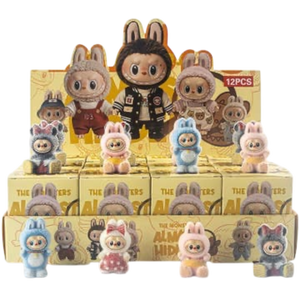 Flocking Labubu Ornaments Blind Box