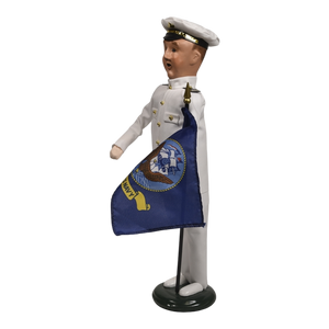 Navy Man with Flag
