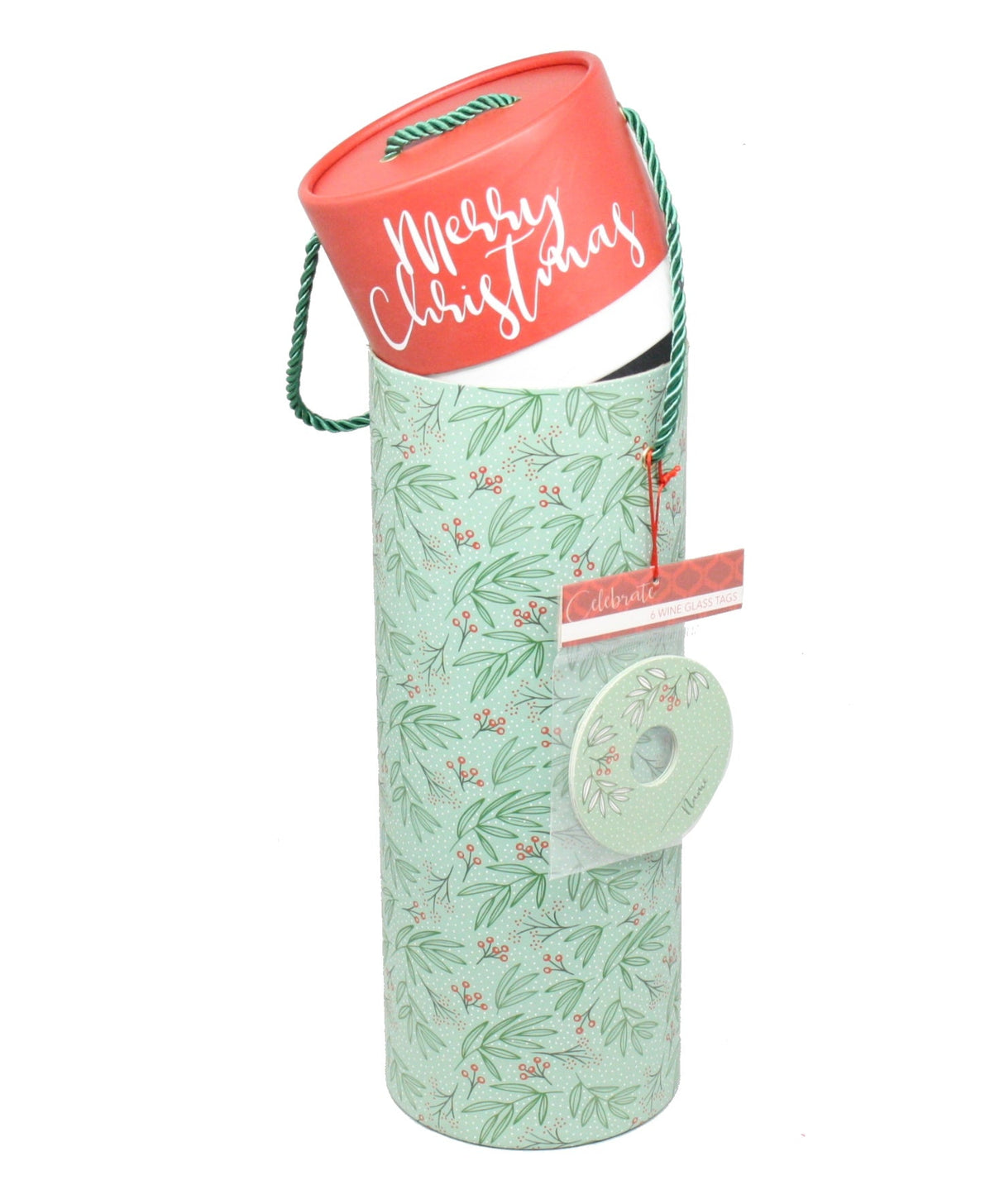 Christmas Wine Box Tube - Christmas Greenery