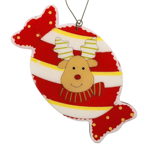 Reindeer Candy Delight Wooden Ornament