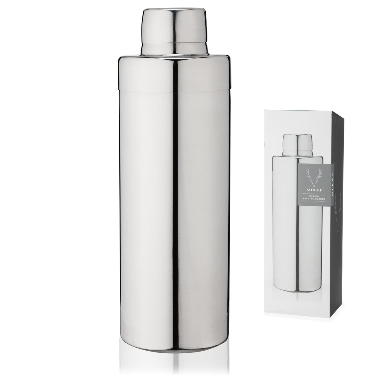 Harrison-element-cocktail-shaker-in-silver-viski®-Cocktail-Shakers-&-Tools
