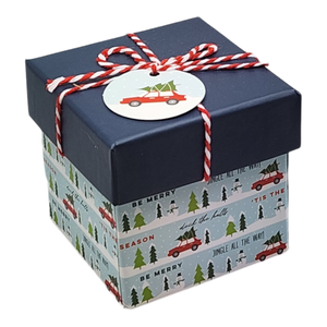 Gift Box Cube for Gift Cards - 3" x 3" -  Bringing Home the Tree