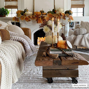 Ibarra Textured Ivory High/Low Pile Rug with Tassels