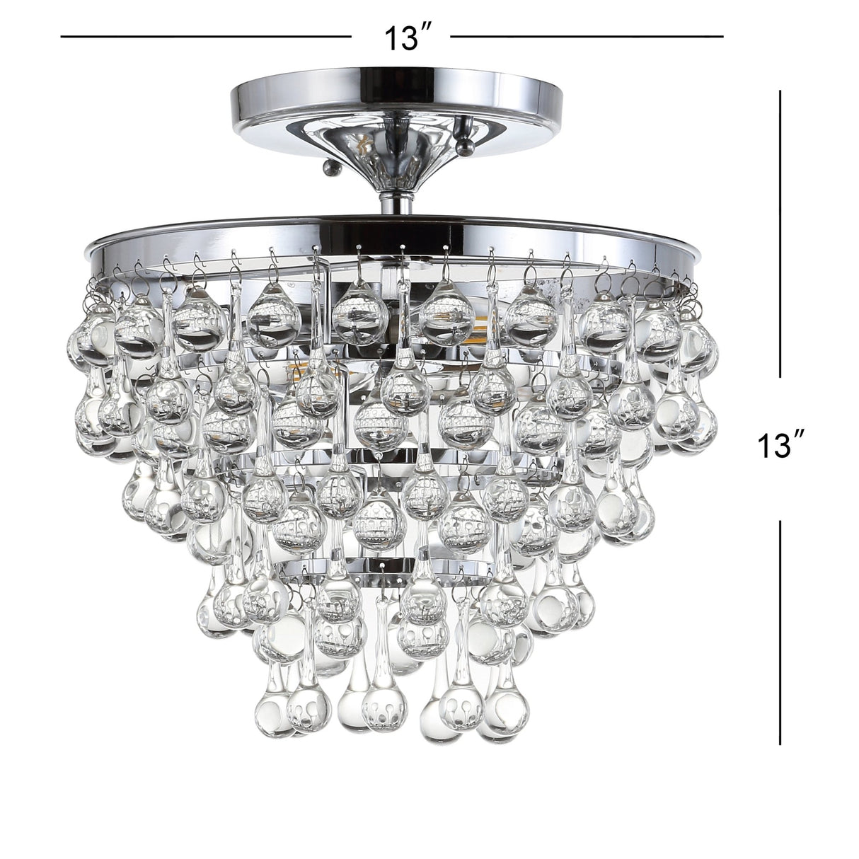 Toronto metal/crystal led flush mount - Tuesday Morning - Flush Mounts