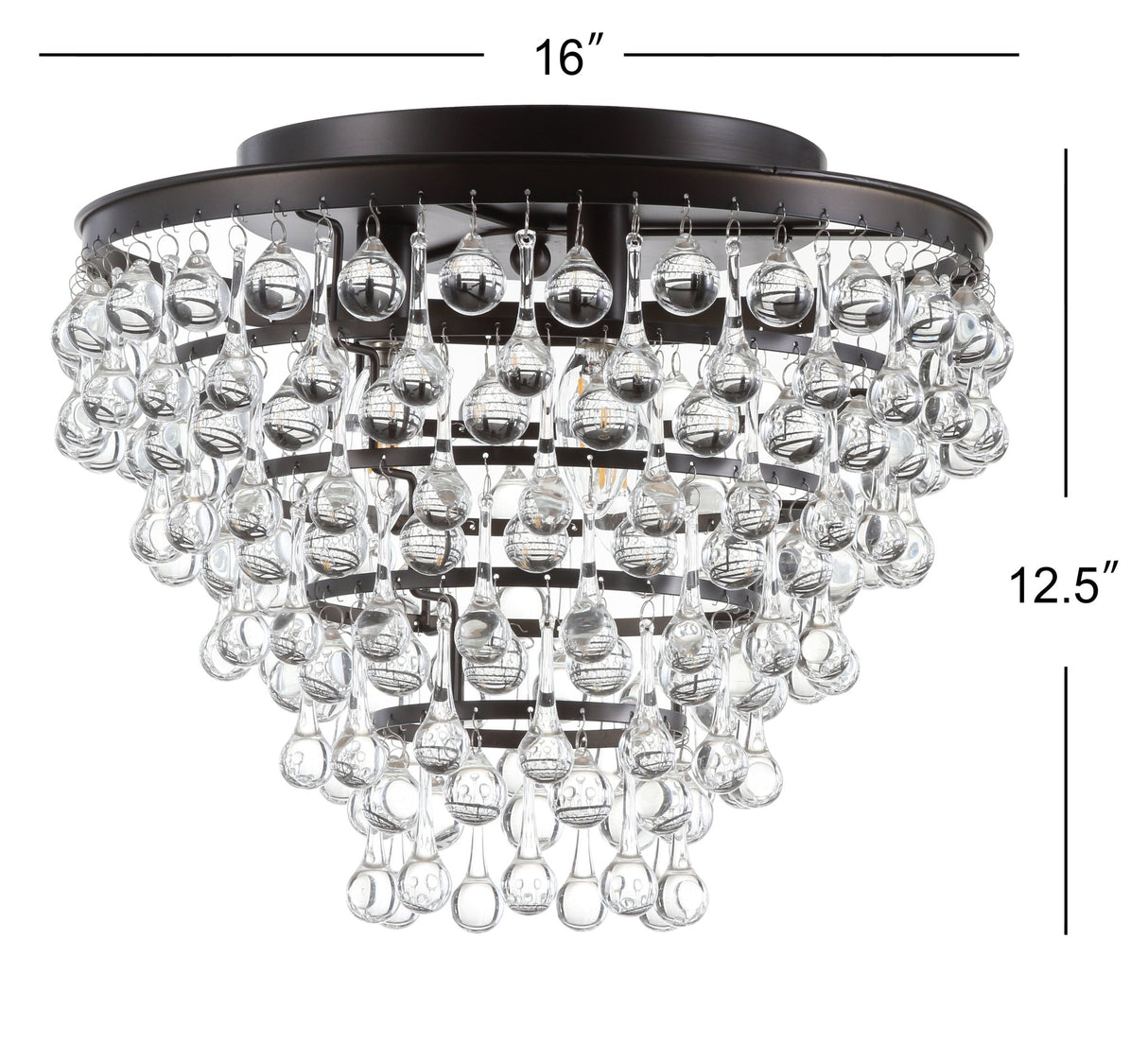 Toronto metal/crystal led flush mount - Tuesday Morning - Flush Mounts
