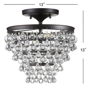 Toronto metal/crystal led flush mount - Tuesday Morning - Flush Mounts