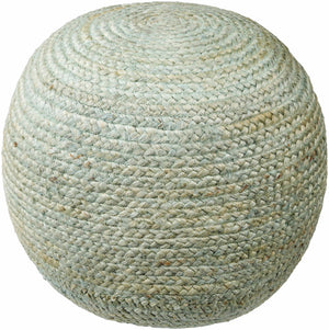 Jenkinjones Knitted Aqua Jute Pouf