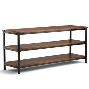Skyler 60 Inch Wide Solid Mango Wood TV Stand in Dark